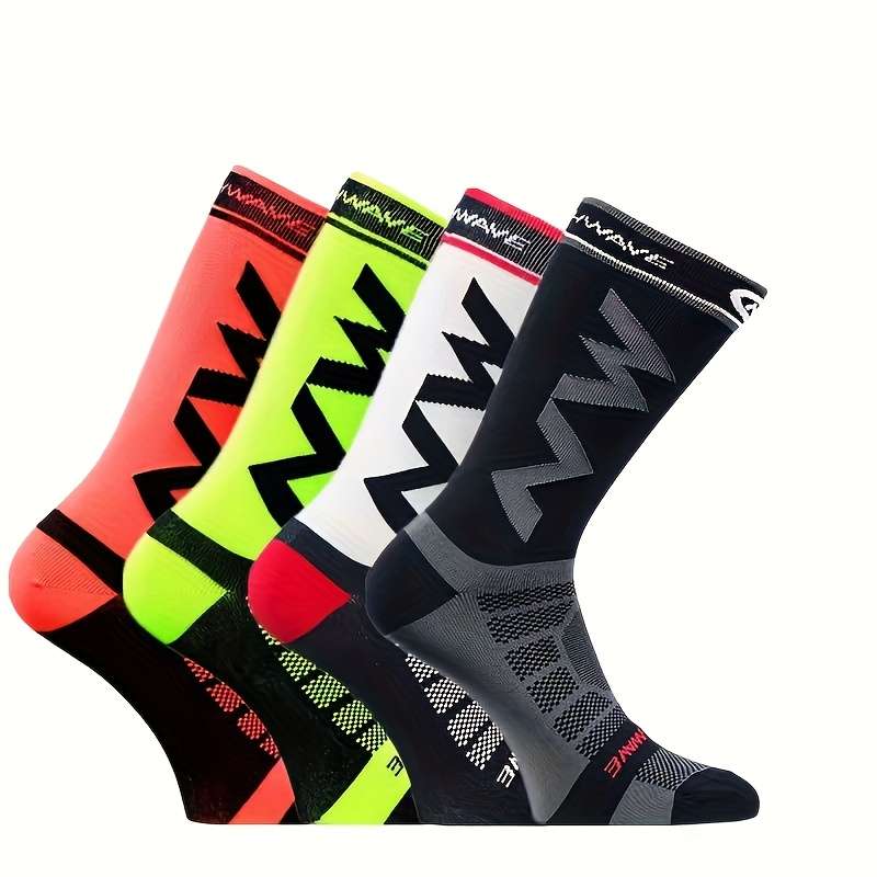 4 Pairs One Size High Elastic Socks