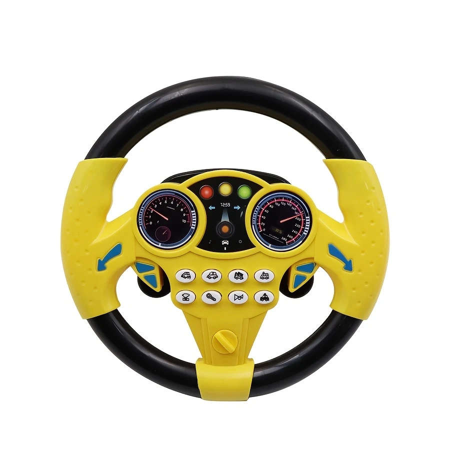 Kids Driving Simulator Steering Wheel Toy With Suction Cups