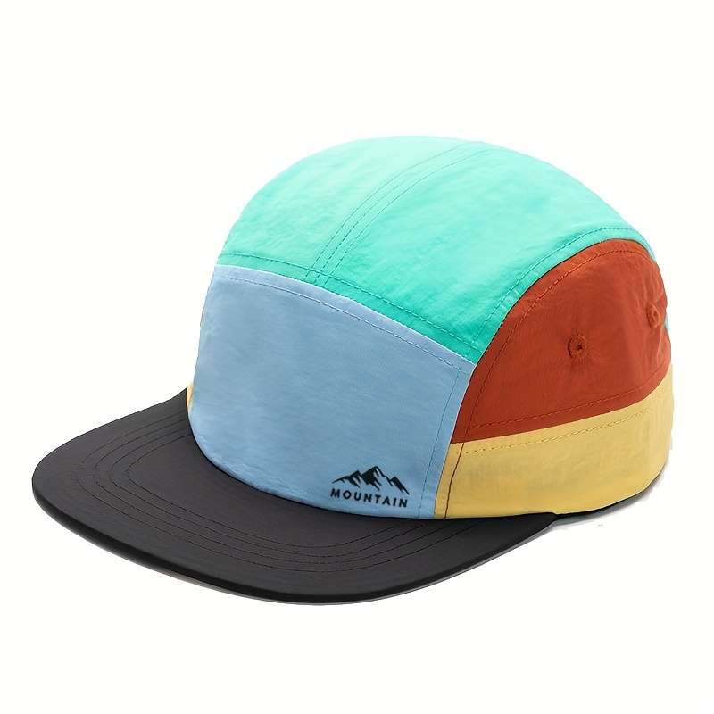 Comfortable And Breathable 5 Panel Hat Hiking Trail Running Hat Printed Pattern Snapback Baseba