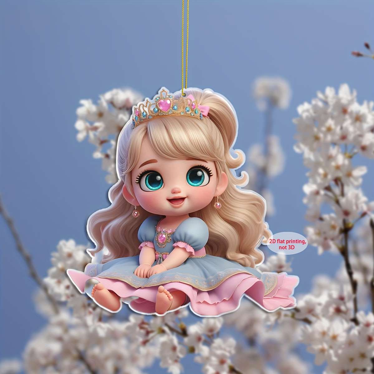 1pc 2D Flat   plane  cute princess multi-functional  acrylic pendant tree ornament suit