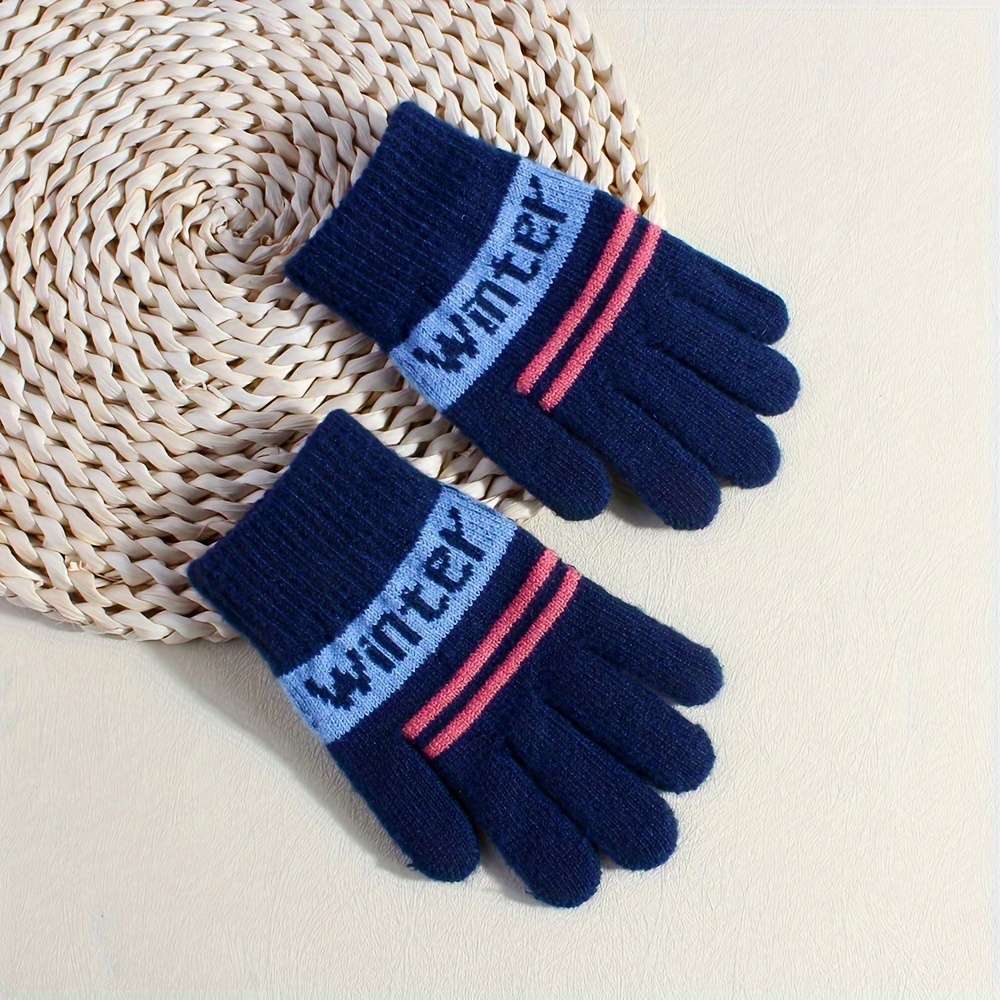 1 Pair Army Green Warm Gloves