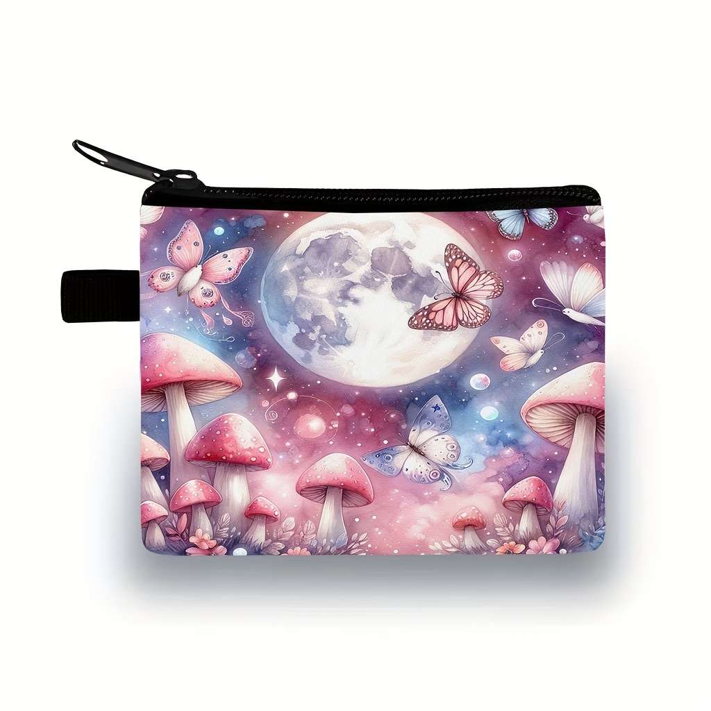 Whimsical Moonlit Forest Pouch Lightweight Polyester Organizer