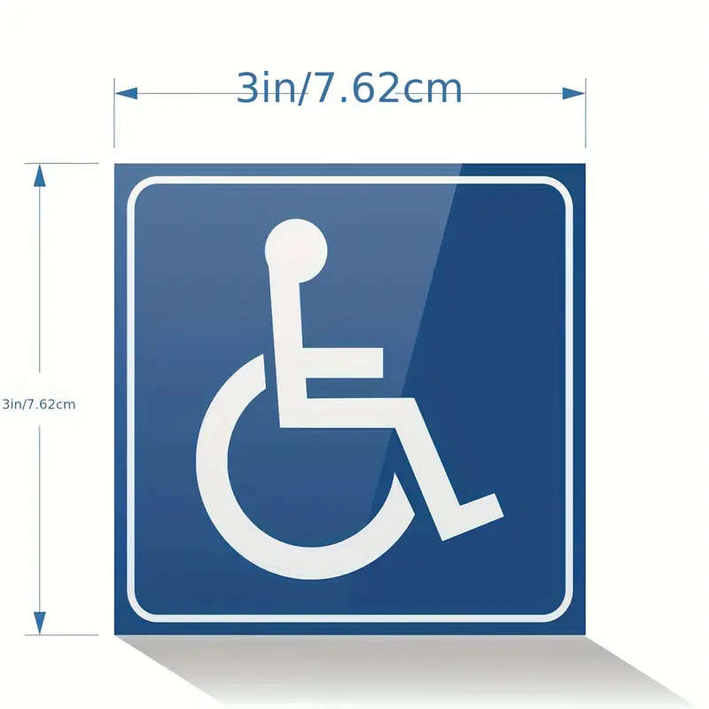 4 Packs Of Blue Accessibility Stickers