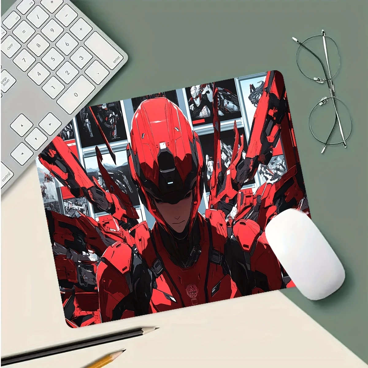 1pc 21x26cm Cyberpunk Technology Rubber Non-Slip Mouse Pad Durable Work Gaming