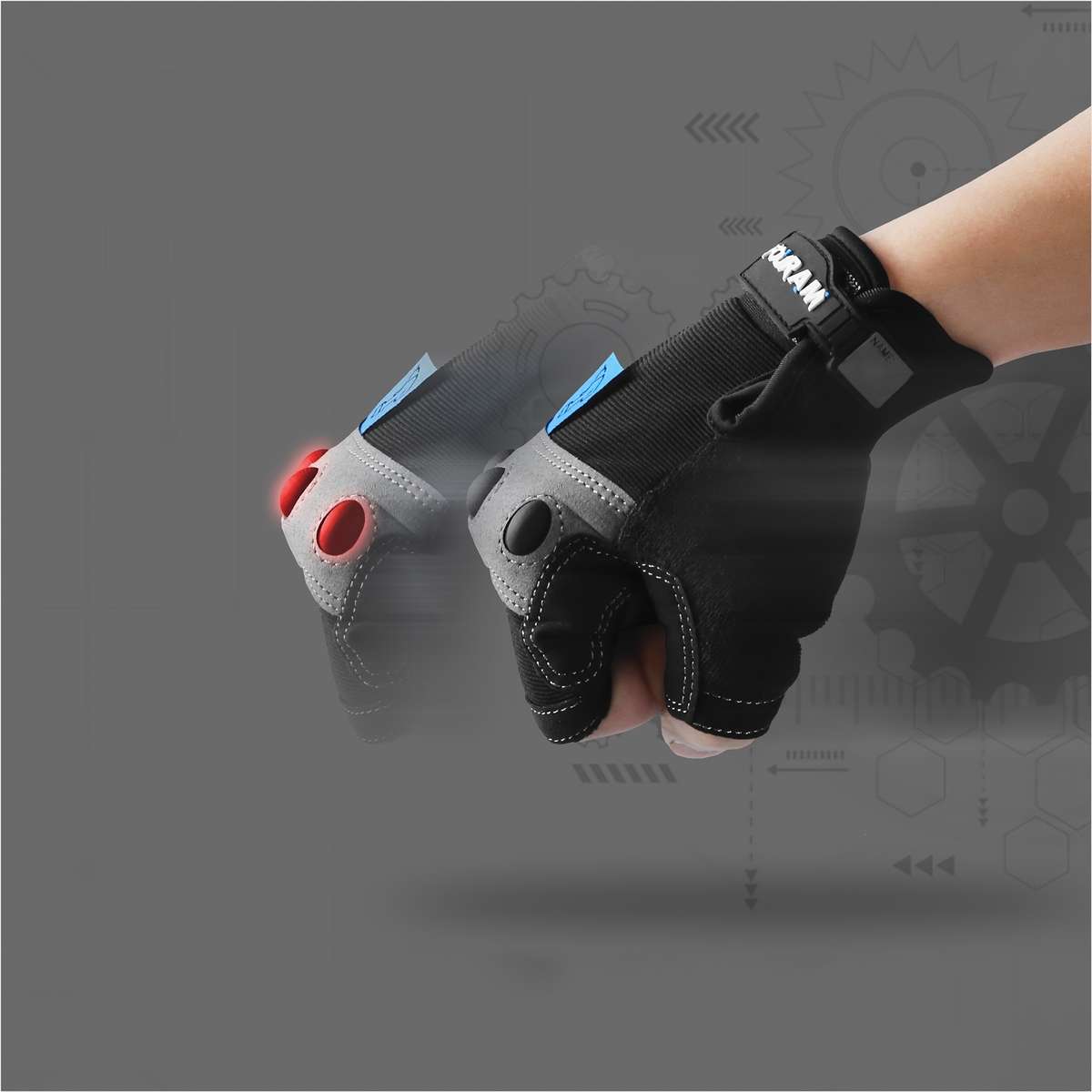 1 Pair Blue Size L Outdoor Sports Gloves