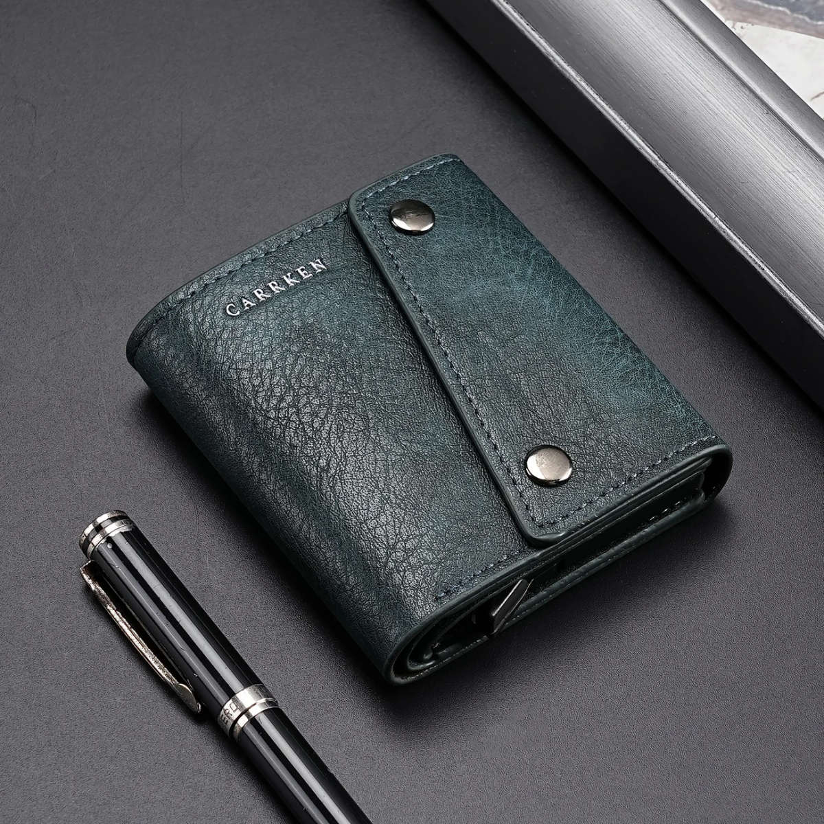 New Double Buckle Short Credit Card Holder