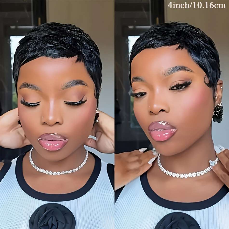 1Pc Black 10.16cm Fashion Design Wig