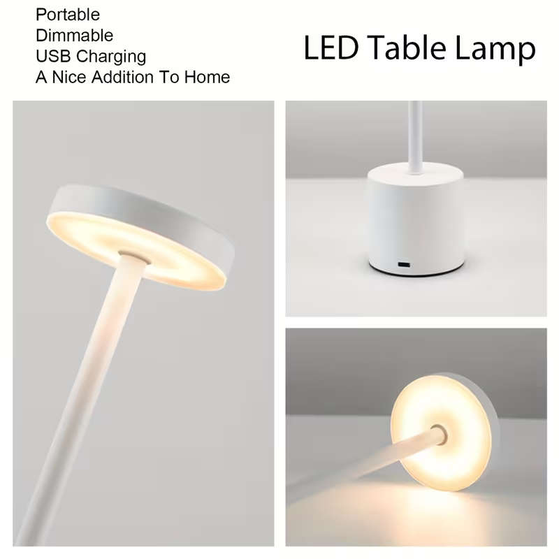 2pc Dimmable LED Desk Lamp White