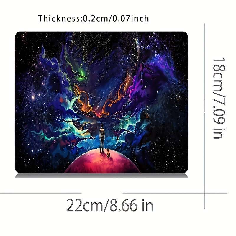 Anime Universe Starry Sky Hd Small Mouse Pad Keyboard Accessories Anti Slip Game Cool