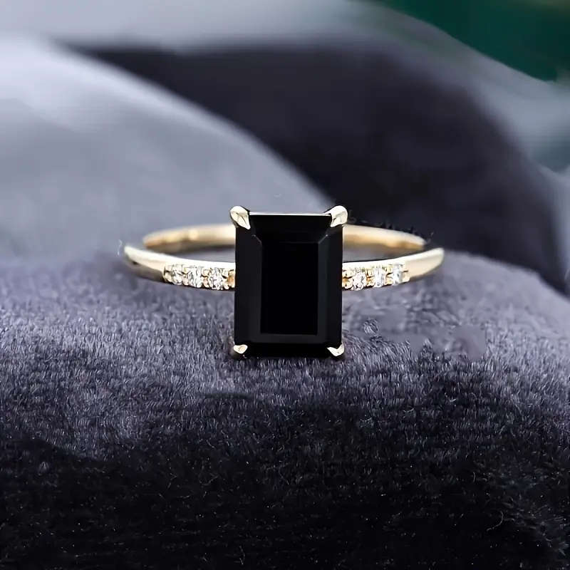 Stunning Ring with Synthetic Square Zirconia