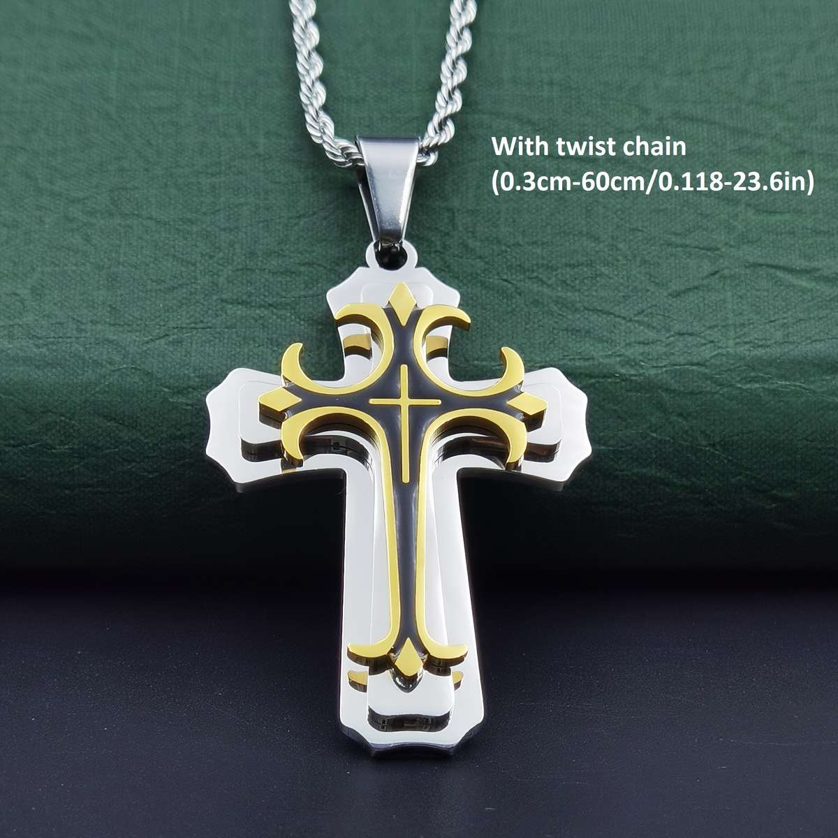 1 Piece Golden Jesus Theme Pendant