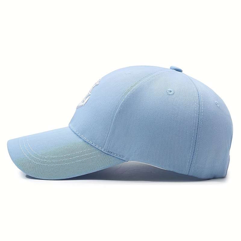 Adjustable Lightweight Baseball Cap For Sun Protection Featuring A 3D Anchor Embroidery Suita