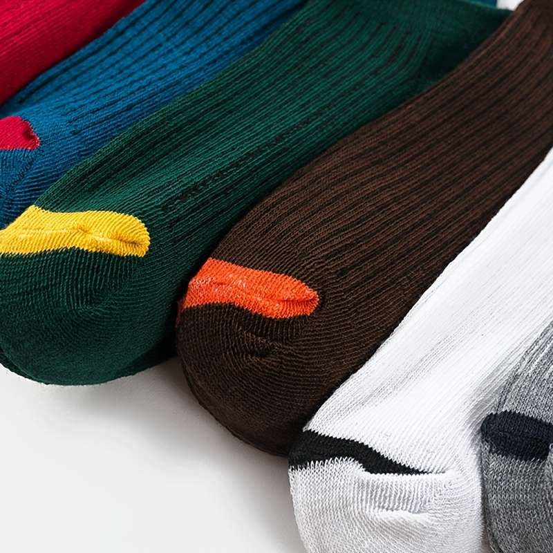10 Pairs Of Mixed Colors One Size High Elastic Socks