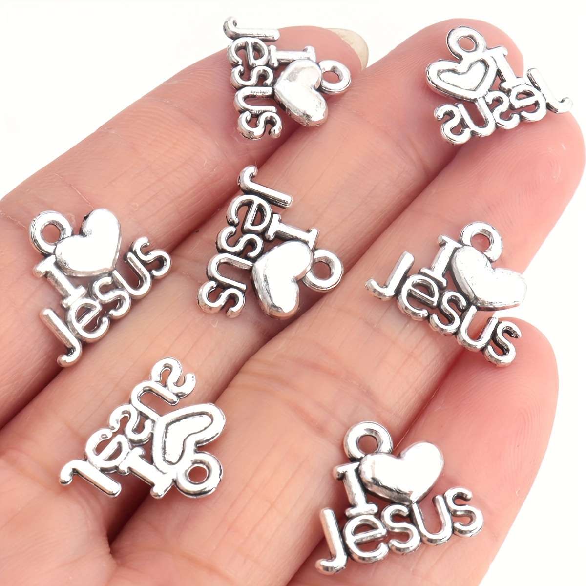 1 Piece Antique Silvery Jesus Theme Pendant