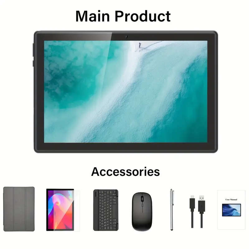 10" Anroid 14 2 in 1 Tablet 8GB+64GB