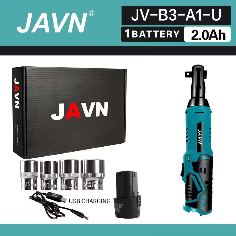 12V Electric Wrench, 45NM 3/8 Inch Ratchet Wrench