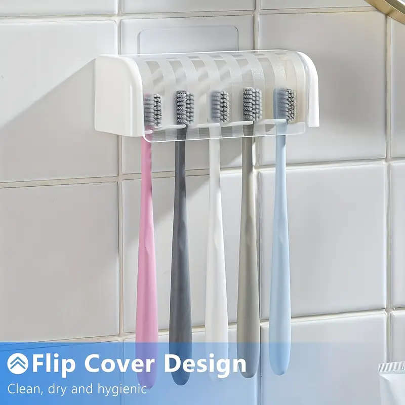 5-Slot Toothbrush Holder With Cover