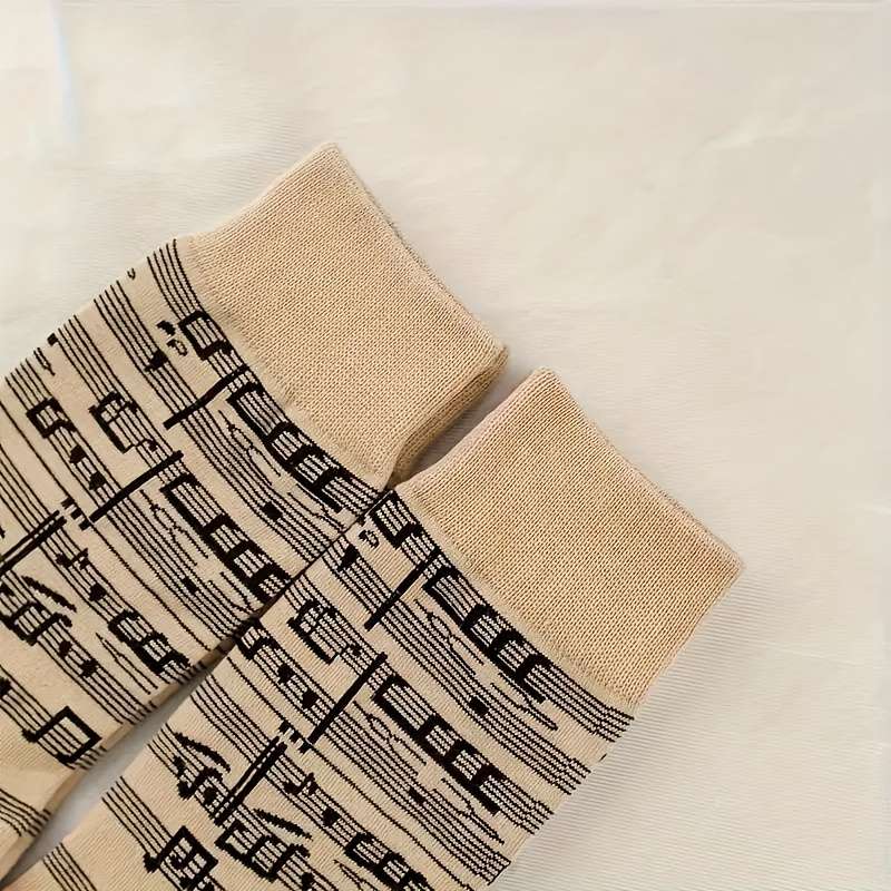 1 Pair Of Notes One Size Socks