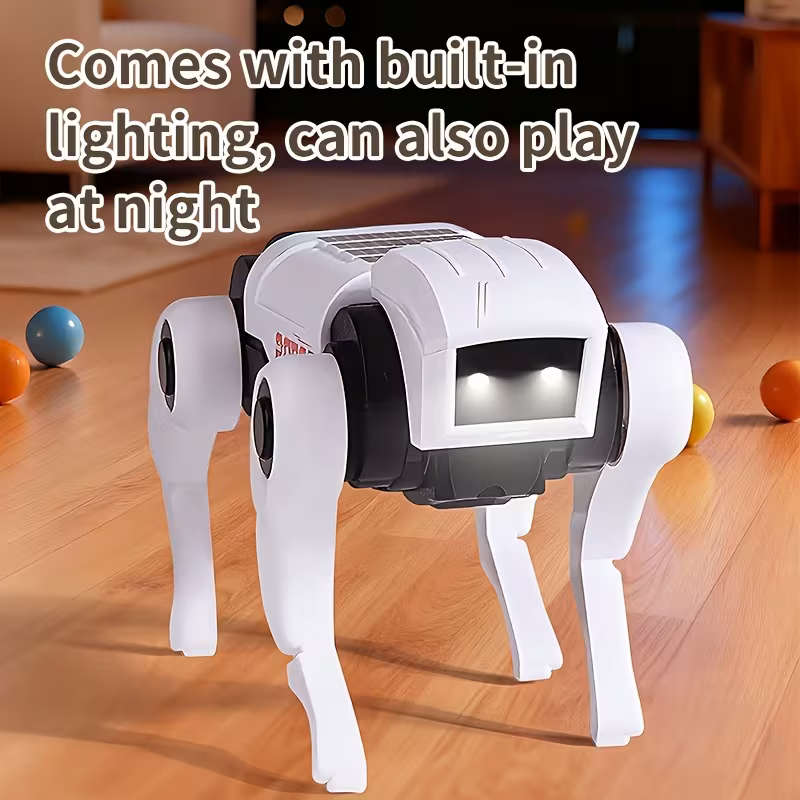 Electric Mechanical Dog Toy with Lights That Moves Forward And Crawls