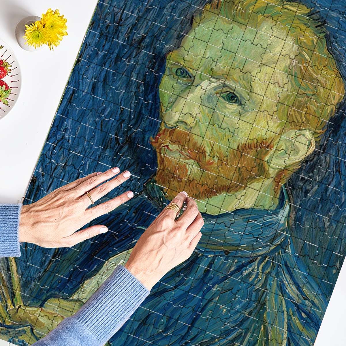 1000pcs Van Gogh Self-Portrait Art Jigsaw Puzzle for Adults 38.0cm x 26.01cm Diffi
