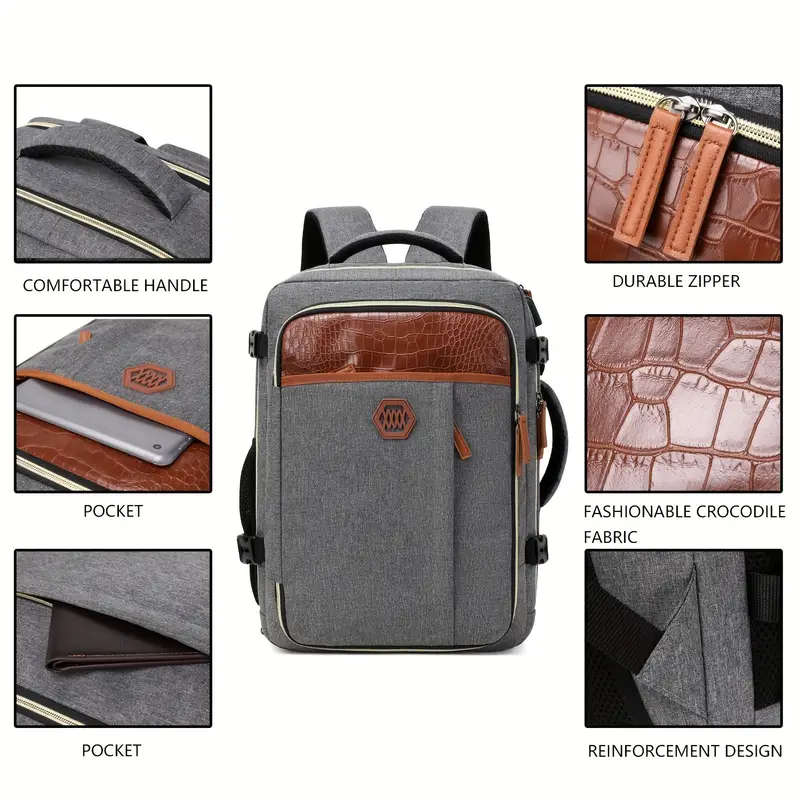1pc A Travel Backpack For Men An Airline-approved Shoe Compartment Backpack
