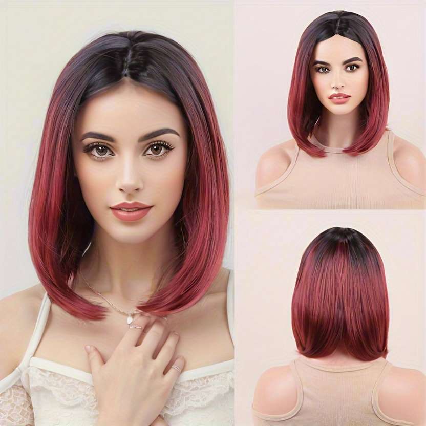 Burgundy 30.48Cm Fashion Design Wig