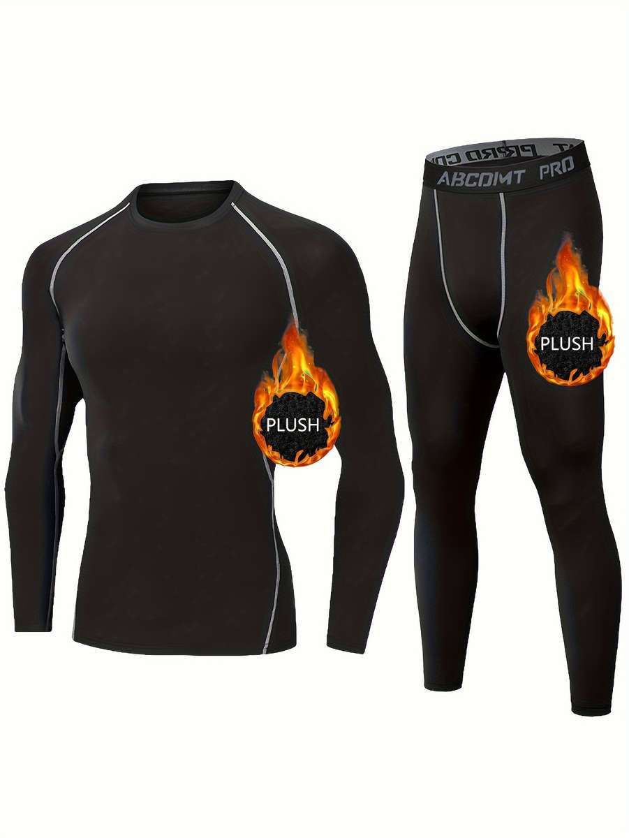 Thermal Underwear Color 2 Piecesblack Gray Wire Sizes