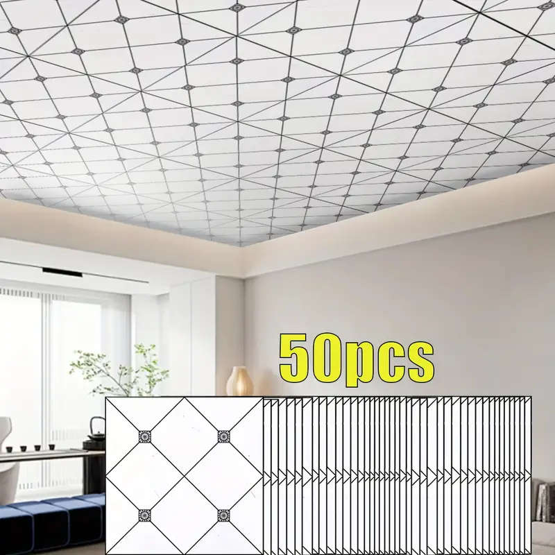 50pcs Ceiling Self-Adhesive Wall Stickers
