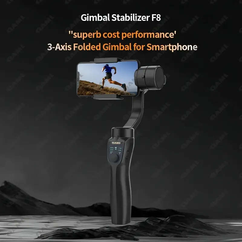 3Axis Smartphone Gimbal Stabilizer USB Charging Wireless Handheld Stabilizer with Tripod 2500mAh Li-