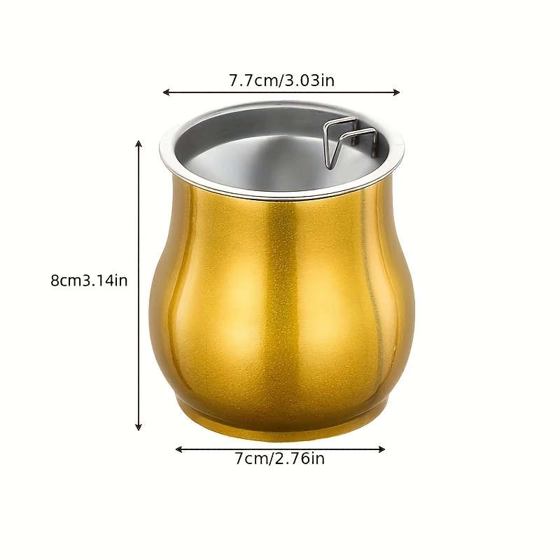 1pc Windproof Stainless Steel Ashtray with Creative Deer Design Smoke-Free for Cars Home Terraces