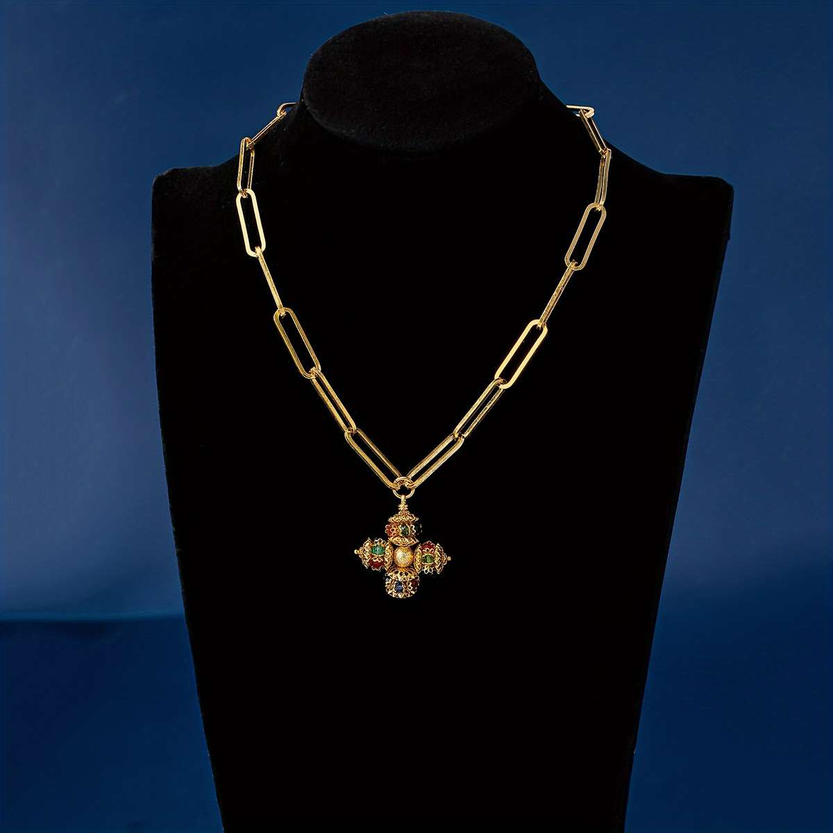 1 Piece Golden Jesus Theme Pendant