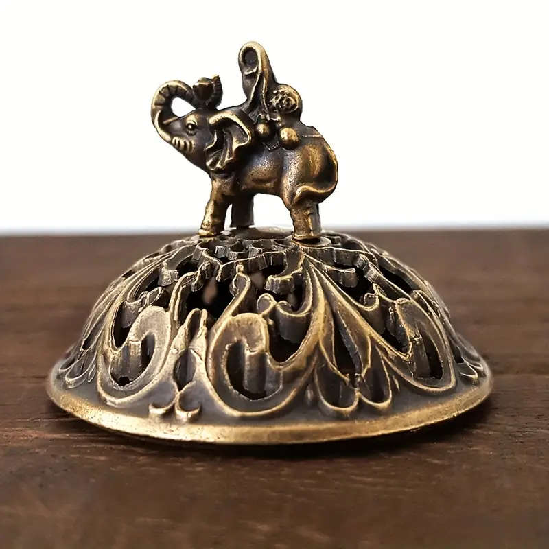 Elegant Metal Elephant Tea Ceremony Incense Burner