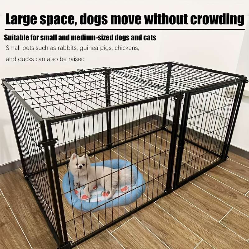 1pc 2-grid white injection molded wheelless Pet Cage