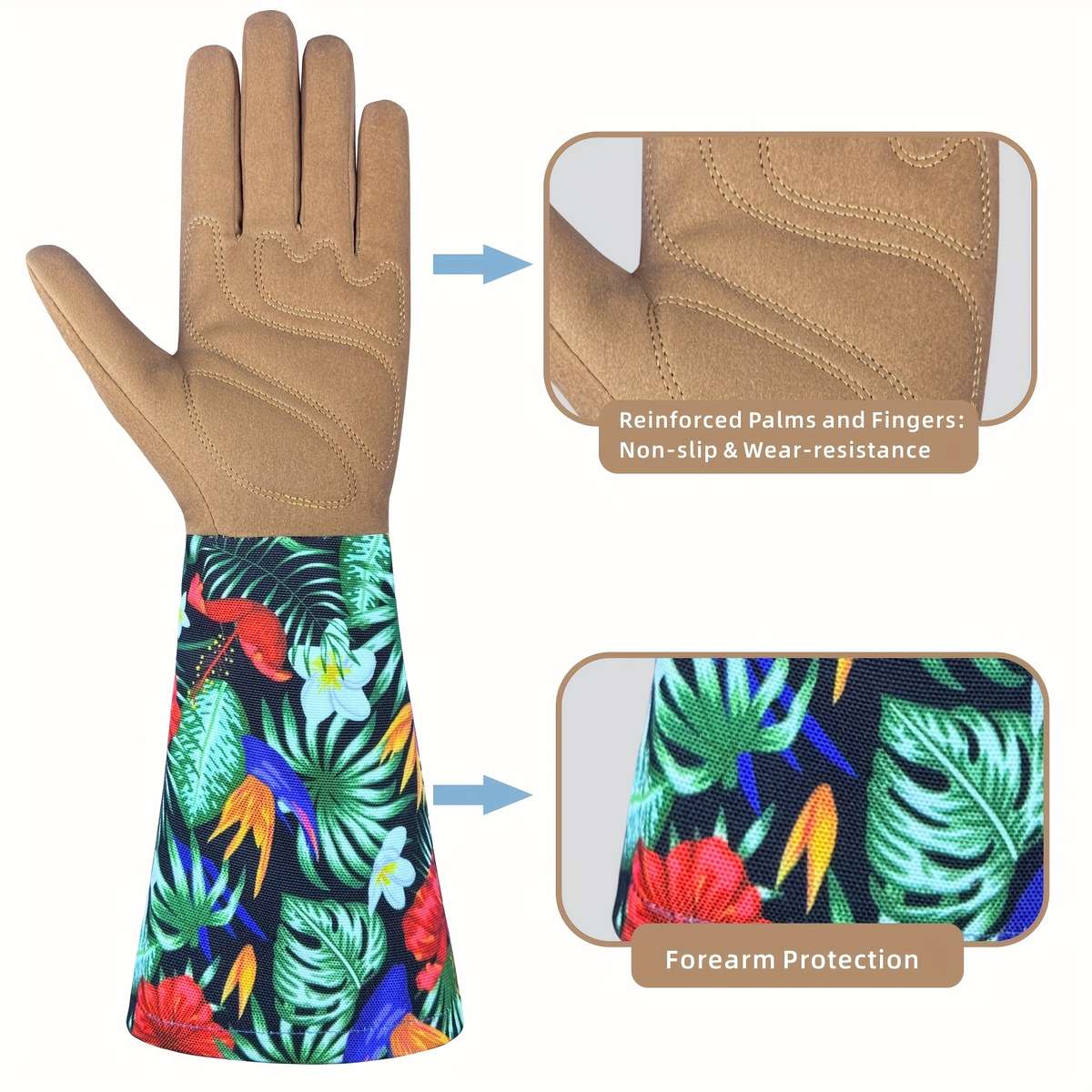 1 Pair Brown Size M-L Household Cleaning Gloves