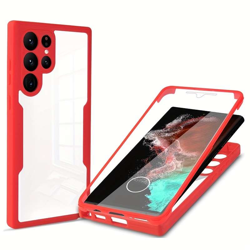 1pc Pink Red For Samsung Galaxy S25 Plus Phone Cases