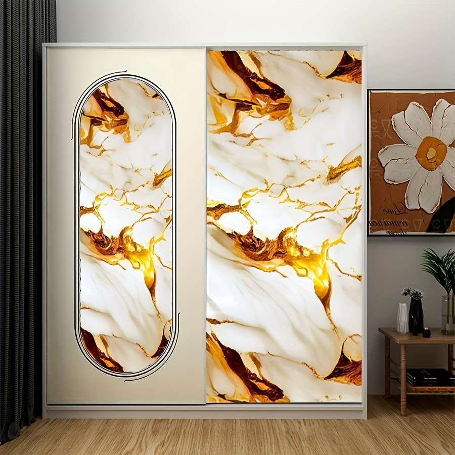 1PC Wall StickersBai Se Huang Gang Yan40cmx100cm