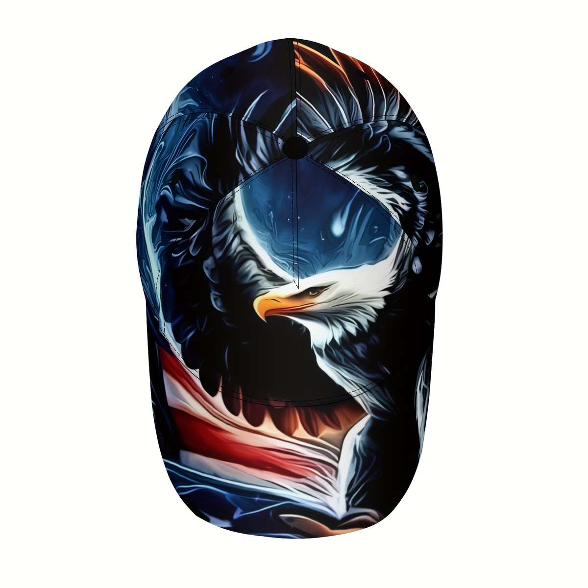 1pc Eagle Head and American Flag Graffiti Hip Hop Fashion Baseball Cap Unique Street Style De