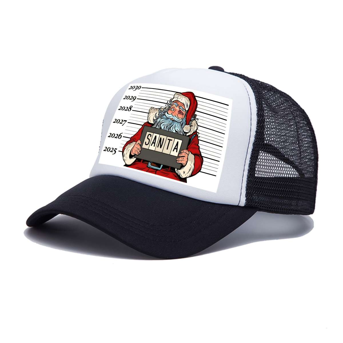 Christmas Santa Print Trucker Cap