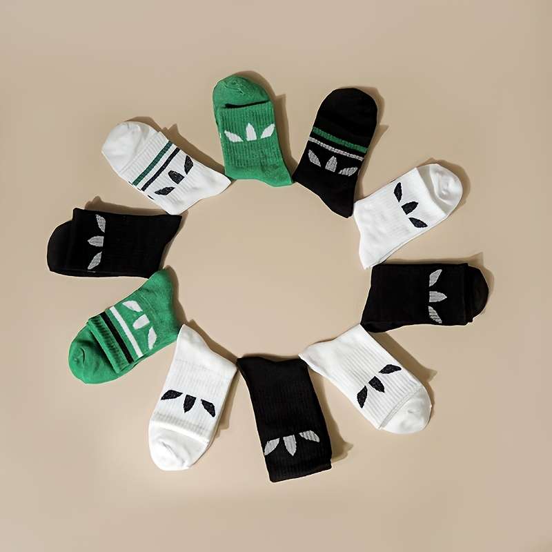 10 Pairs Multicolor One Size High Elastic Socks