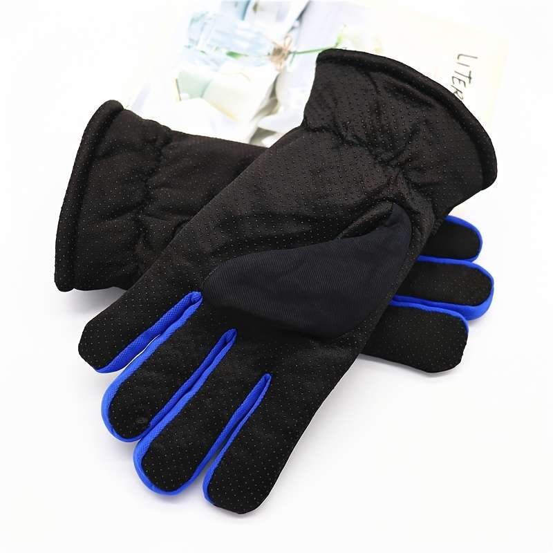 1 Pair Blue Warm Gloves