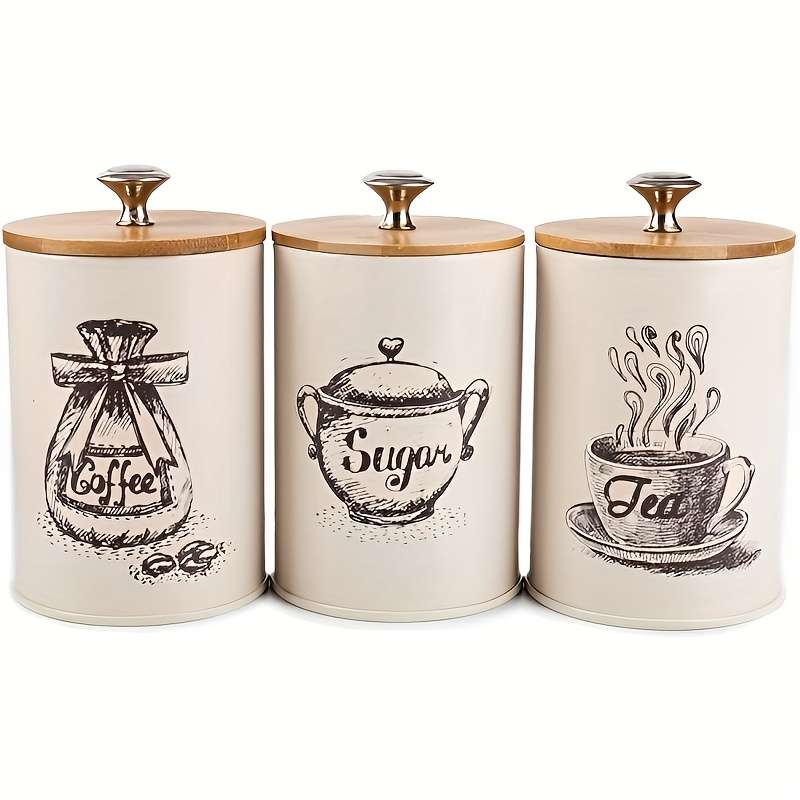 3pcs Set of Bamboo Lid Storage Containers
