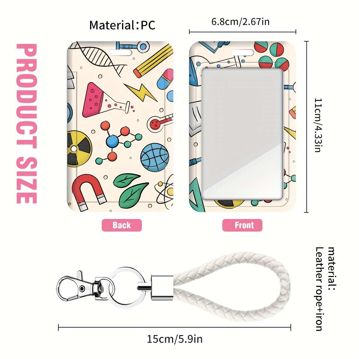 1pc A Card Holder for Science And Chemistry Study Series Suitable for Doctors And Nurses Also for