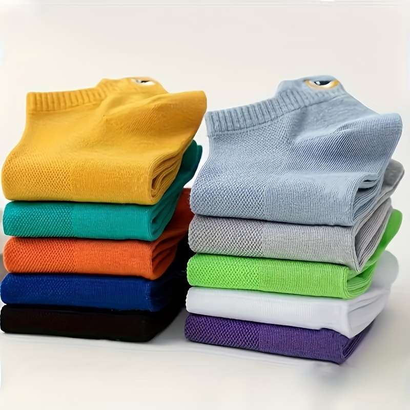 8 Pairs Black One Size High Elastic Socks