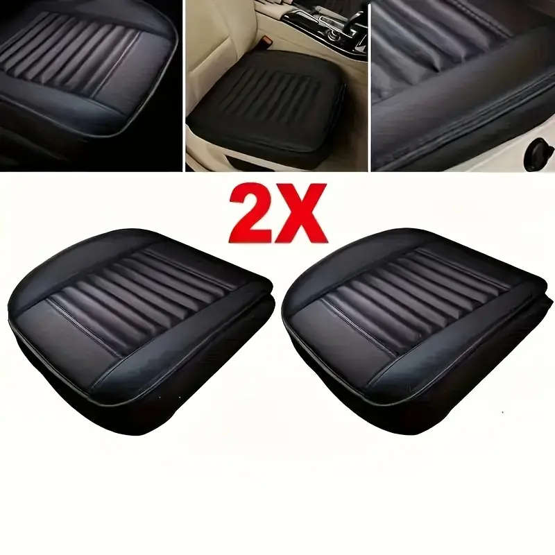 2 Pieces Universal Breathable Faux Leather Car Seat Covers