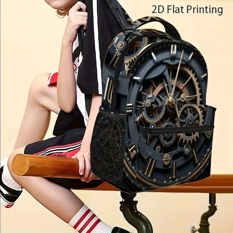 1 x Steampunk Clock Backpack With Adjustable Straps