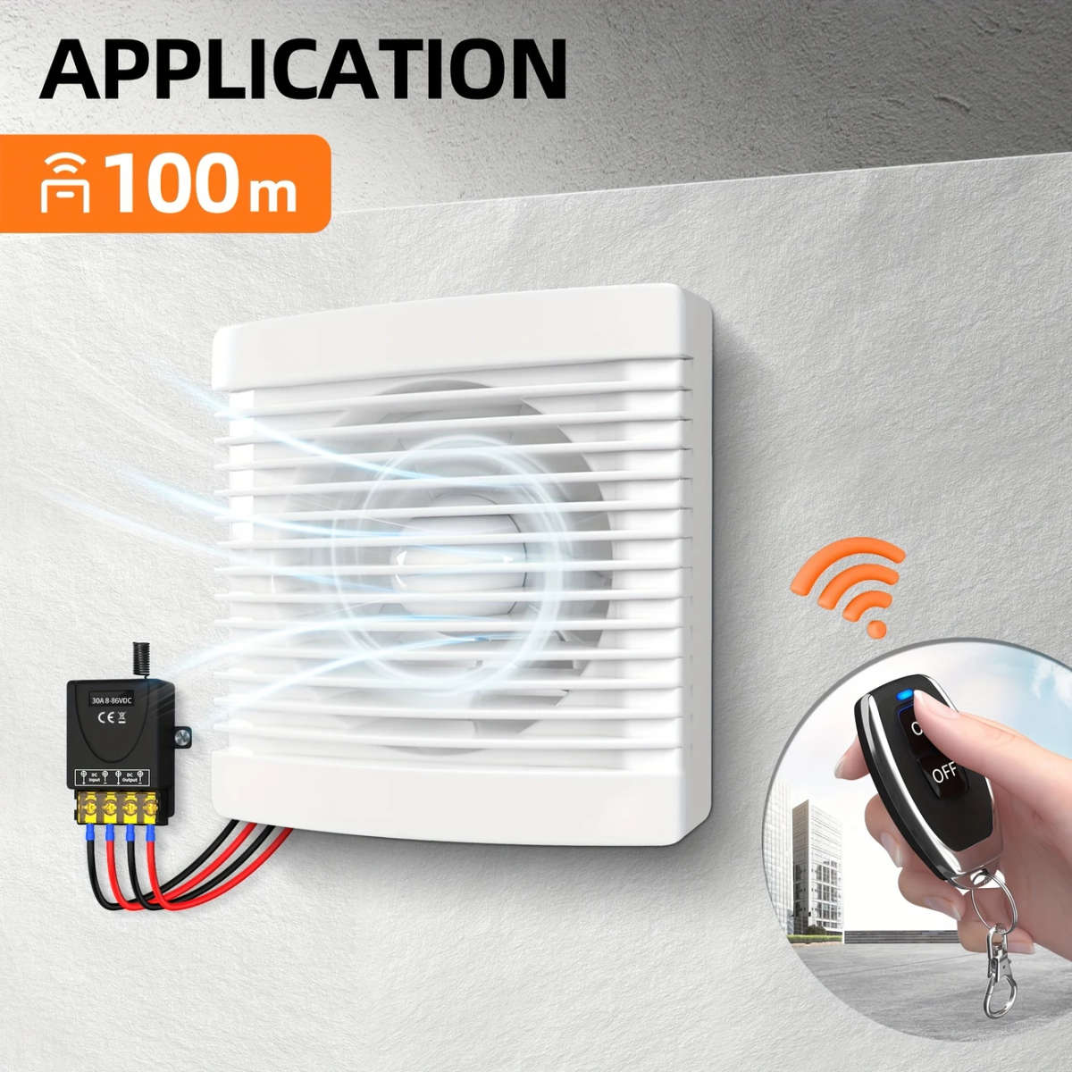 Wide Voltage Wireless Remote Control Switch with 2 Remote Keys