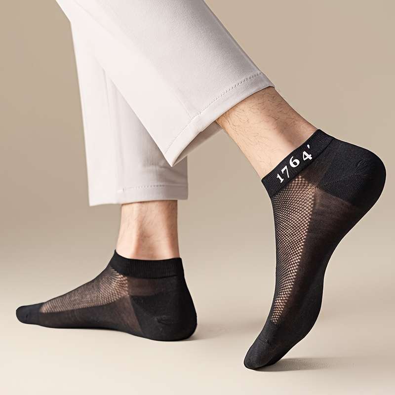 5 Pairs Of Mixed Colors One Size High Elastic Socks