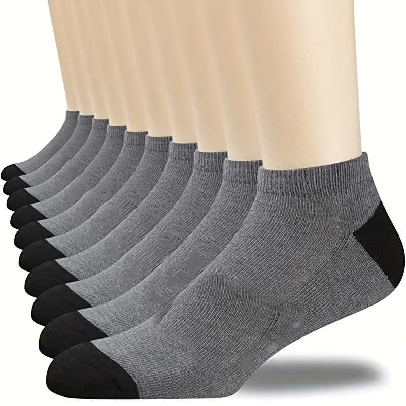 10 Pairs Gray One Size High Elastic Socks