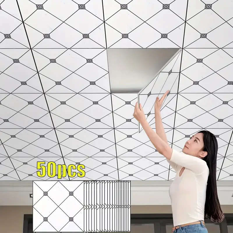 50pcs Ceiling Self-Adhesive Wall Stickers