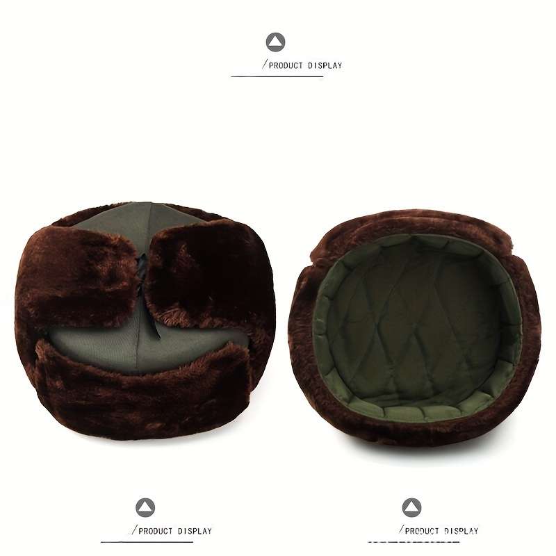 Hat Army Green Brown Velvet